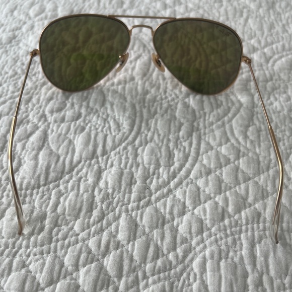 Ray-Ban Gold Frame Sunglasses with Pink Purple Lenses - Picture 4 of 6